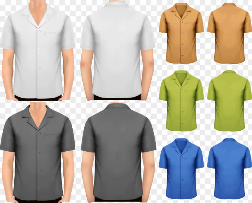 Vector Button Short Sleeve T-shirt Clothing Workwear Stock Photography PNG