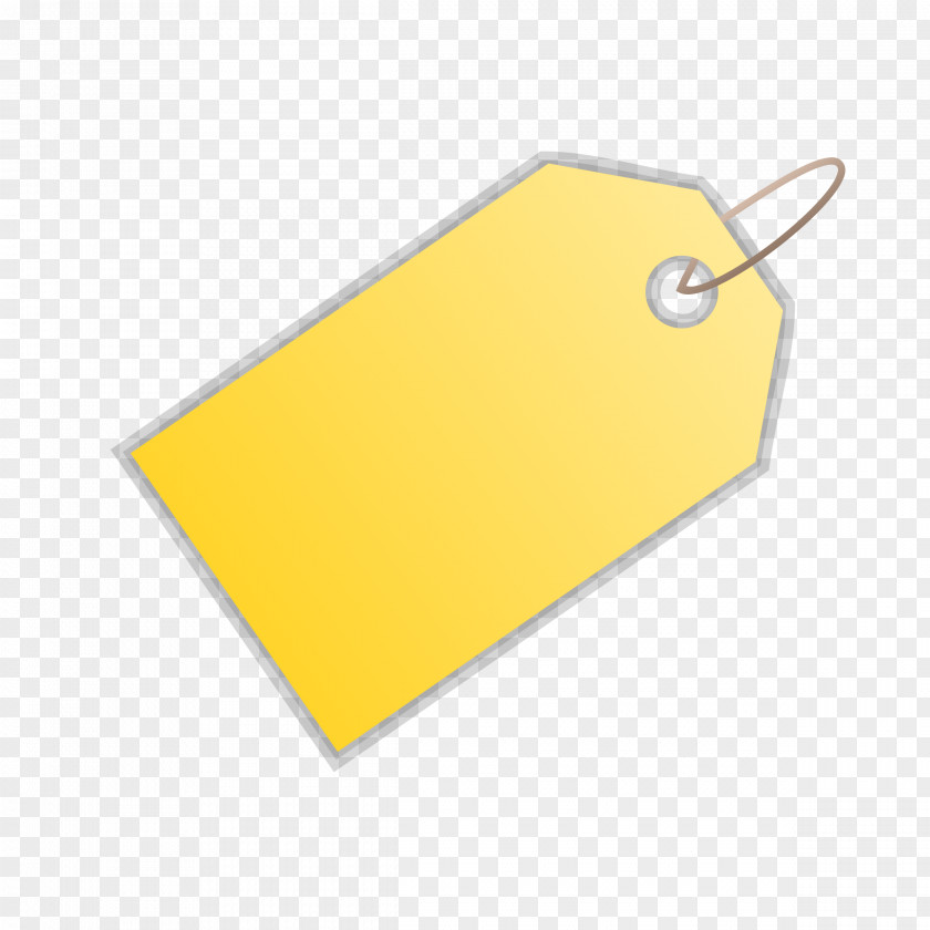 Yellow Blank Price Tag IPad Mini Material PNG
