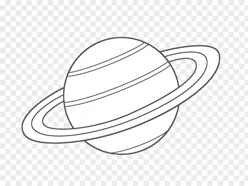 Planet Space! Saturn Coloring Book Image PNG