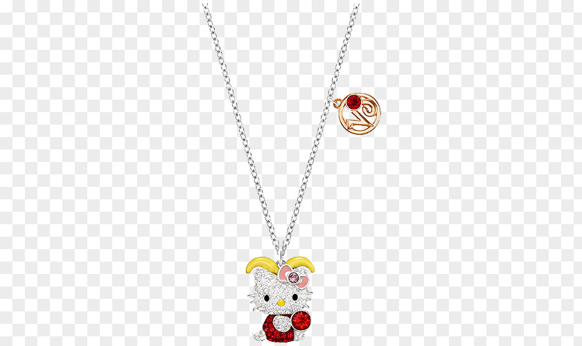 Swarovski Jewelry Cat Necklace Women KITI Hello Kitty AG Earring Luxury Goods PNG