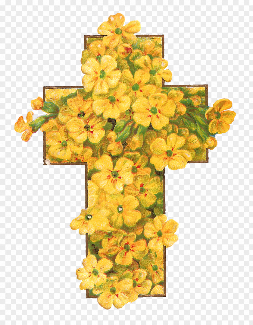 Cross Flowers Cliparts Christian Easter Flower Clip Art PNG