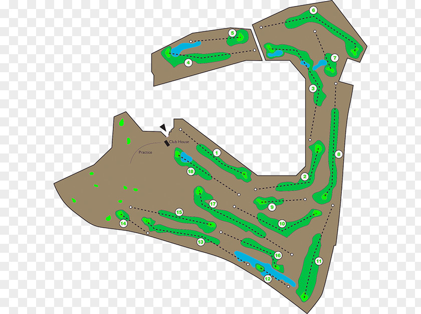 Golf Club Green Line Pattern PNG