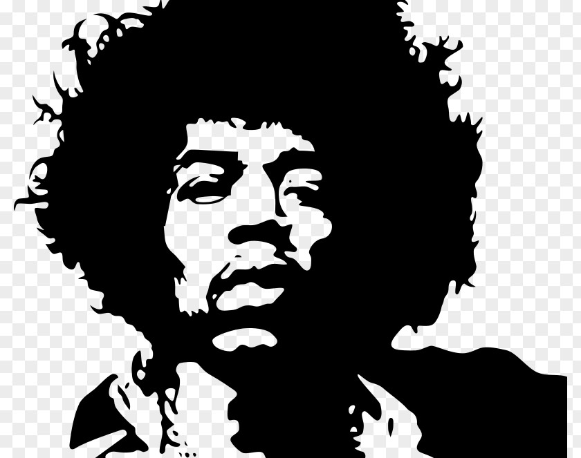 Jimi Hendrix Black And White Art The Experience Musician PNG