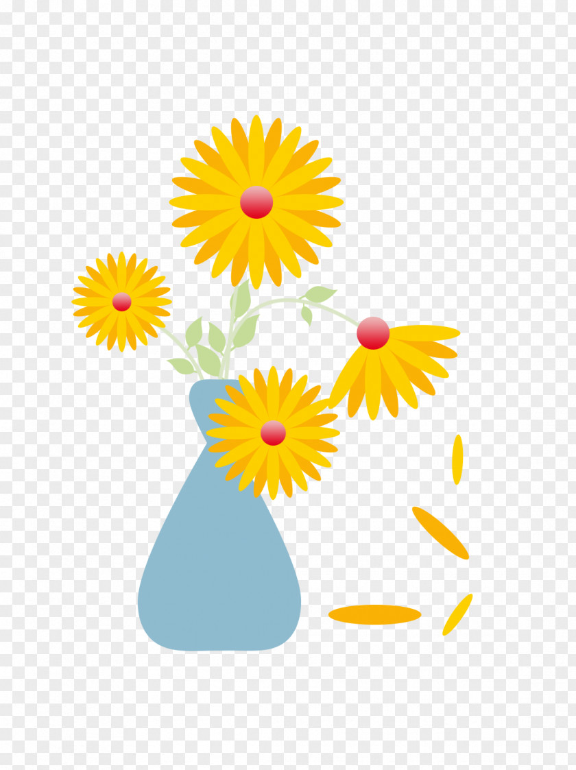 Simple Fresh Bouquet Common Daisy Icon PNG