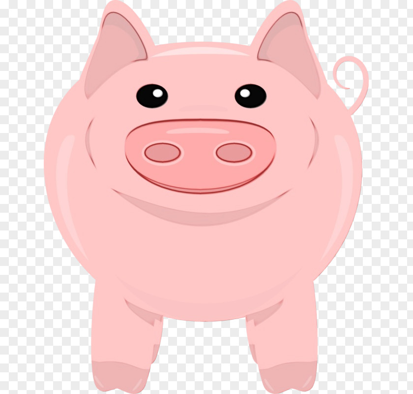 Smile Domestic Pig Cartoon Pink Clip Art Snout Suidae PNG