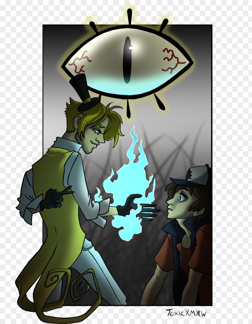 Bill X Dipper Lemon Cipher Fiction Fan Art Pines PNG