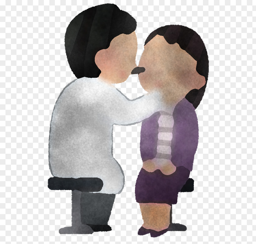 Cartoon Interaction Love Gesture Kiss PNG