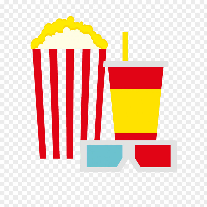 Cartoon Popcorn Drinks Photography 3D Film Illustration PNG
