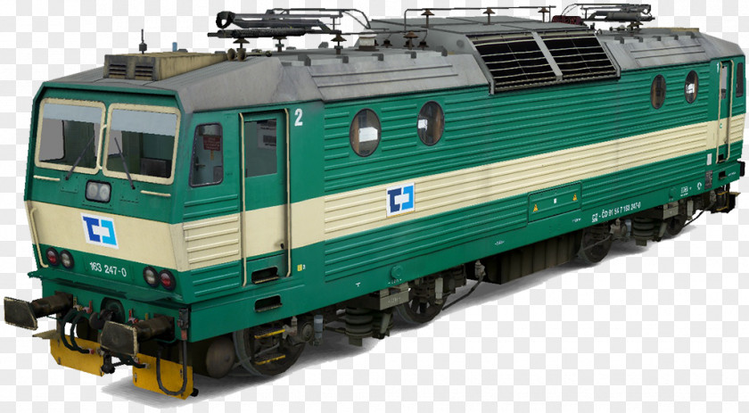 247 Electric Locomotive Rail Transport Passenger Car Track PNG