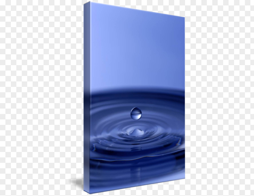 Blue Water Droplet Gallery Wrap Canvas PNG