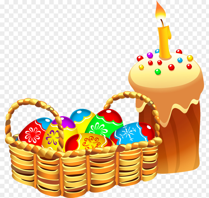 Candle Eggs Easter Bunny Basket Clip Art PNG