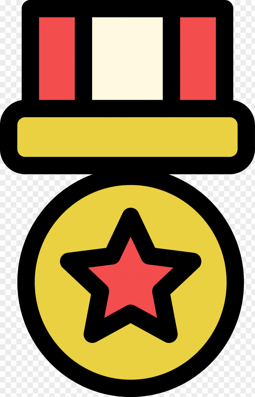 Hand Painted Top Medal Map Gold Award Icon PNG