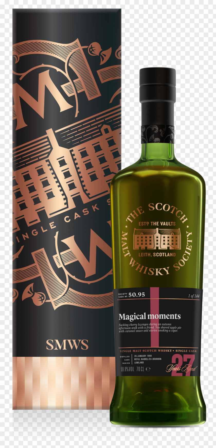 Scotch Malt Whisky Society Liqueur Whiskey Single PNG