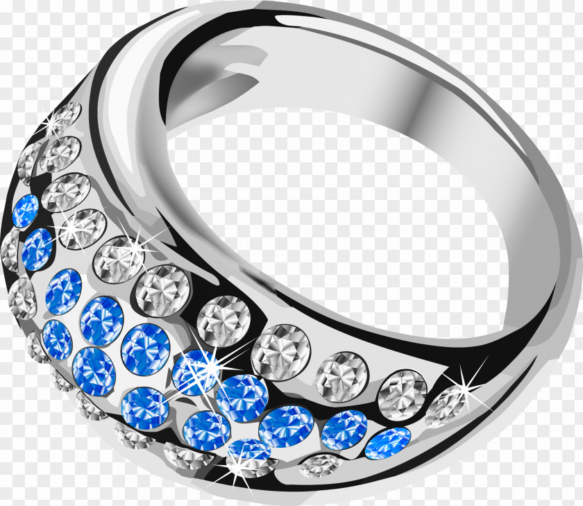 Silver Ring With Diamonds Earring Jewellery PNG