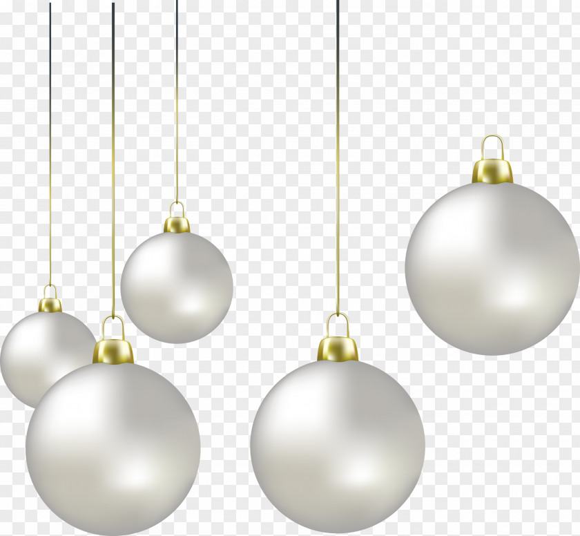 Pearls Christmas Ornament Ball New Year Tree Clip Art PNG