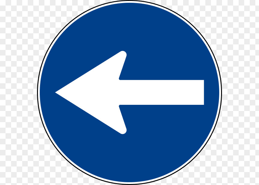 Segnale Di Prescrizione Traffic Sign Road Signs In Italy Mandatory The United Kingdom Arrow PNG