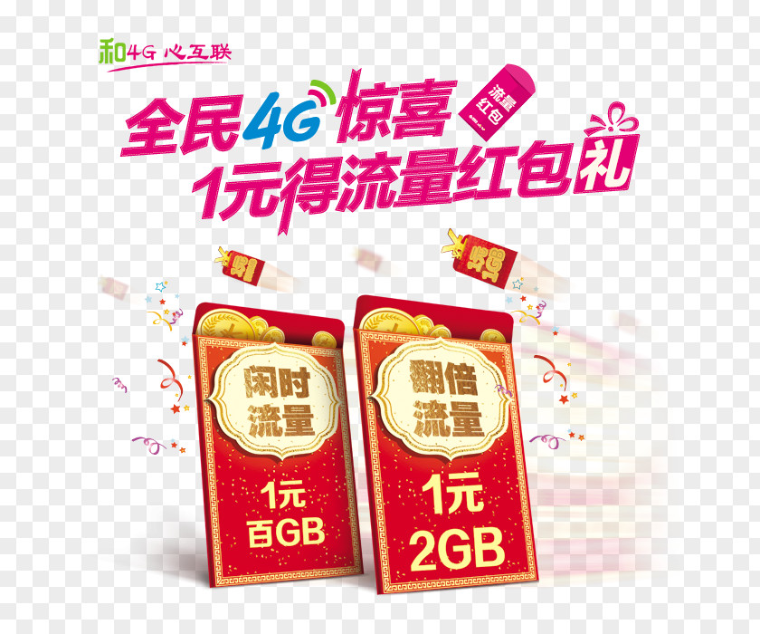4G Mobile Traffic China Poster Advertising Publicity PNG