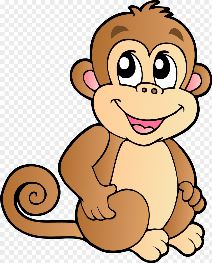 Monkey Baby Monkeys Chimpanzee Cartoon Clip Art PNG