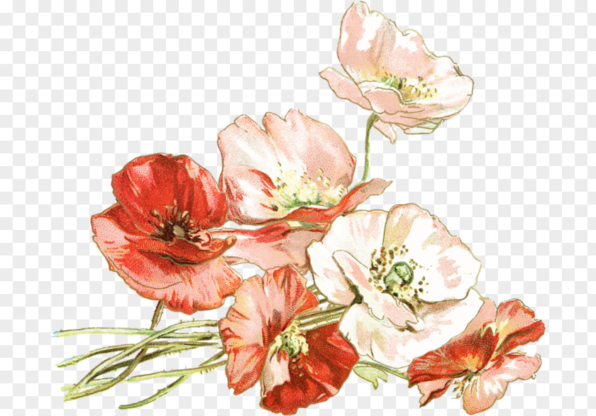 Painting Flowers In A Vase Watercolor Decoupage PNG