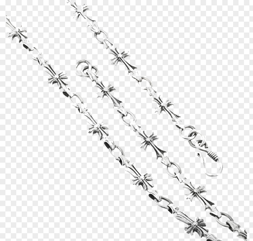 Real Shot Cross Silver Chain Necklace PNG