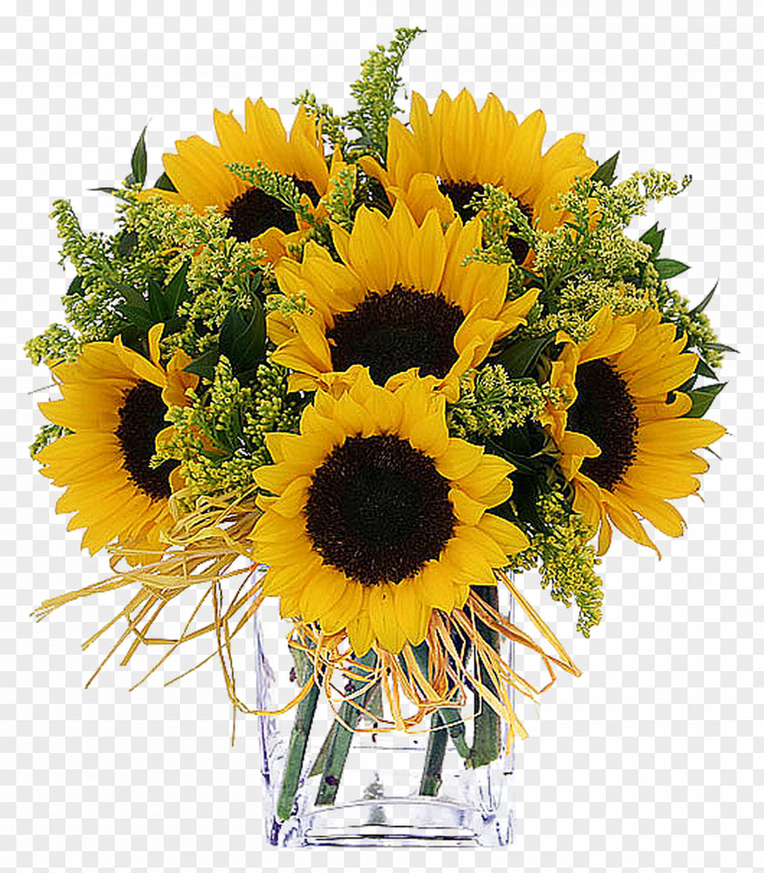 Vase With Sunflower Flowers Mebane Common Floristry Flower Delivery PNG