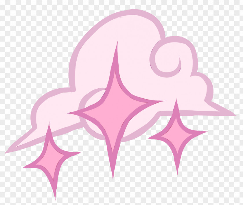 Glittering Petal Line Star Pink M Clip Art PNG
