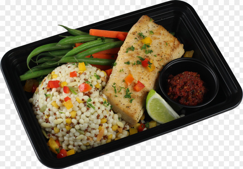 Mahi-mahi Bento Vegetarian Cuisine Plate Lunch Meal PNG