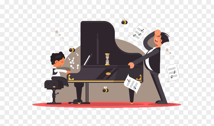 Piano Illustration Pianist Musical Keyboard PNG