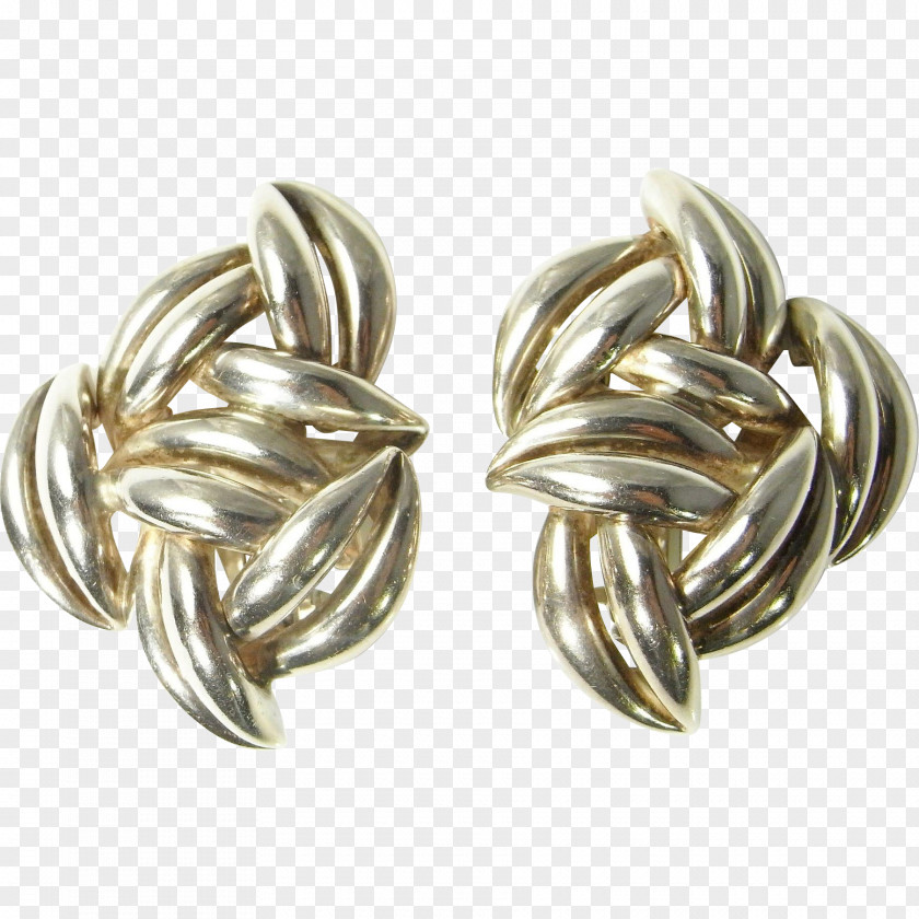 Stephanotis Jewellery Sterling Statement Earrings Silver PNG