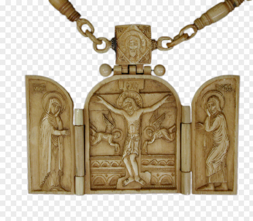 Antique Locket Carving Religion PNG