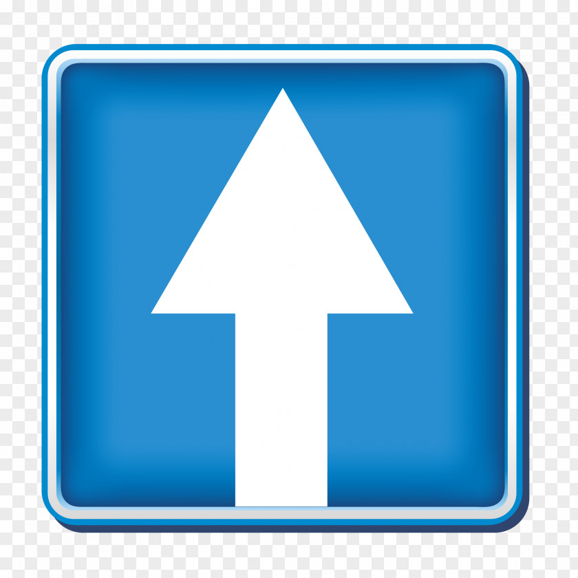 Arrow Traffic Sign Blue PNG