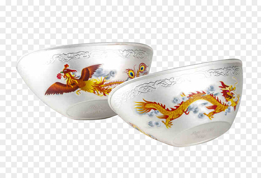 Dragon And Phoenix Silver Ingots Sycee Ingot PNG
