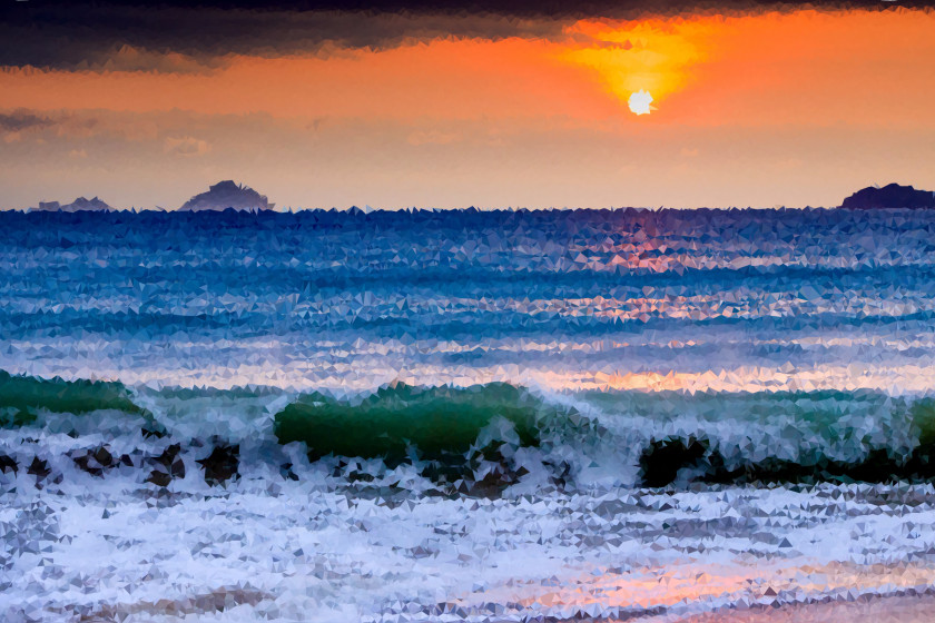 Sunset Ocean Sea PNG