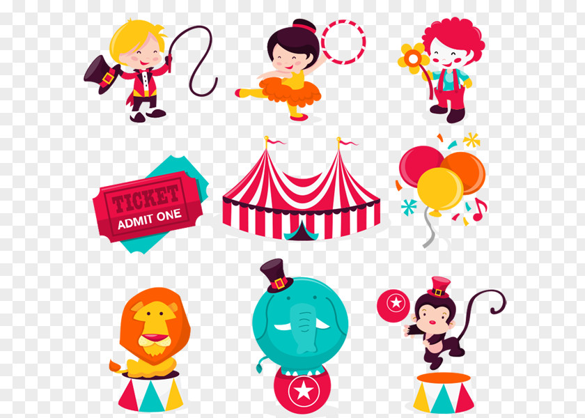 Happy Circus Royalty-free Character Illustration PNG