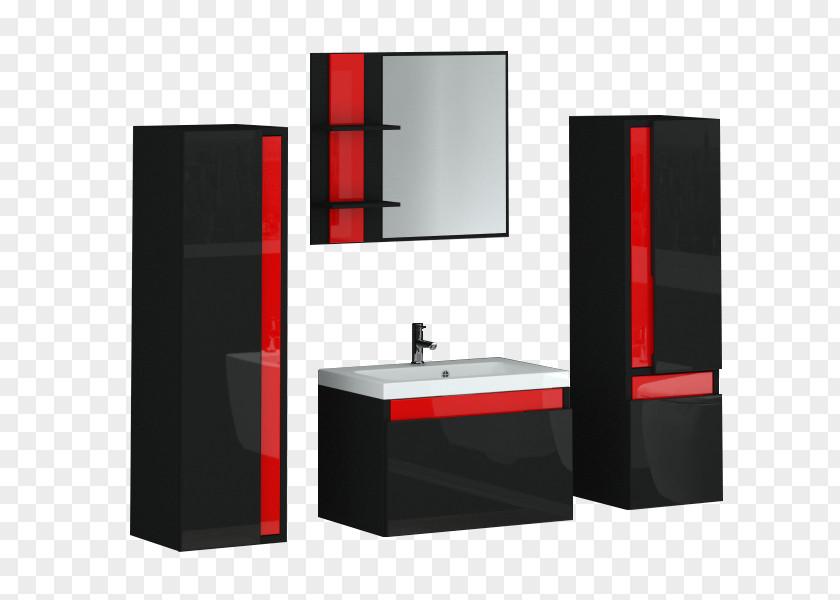 Tipi Bathroom Cabinet Furniture Armoires & Wardrobes Red PNG