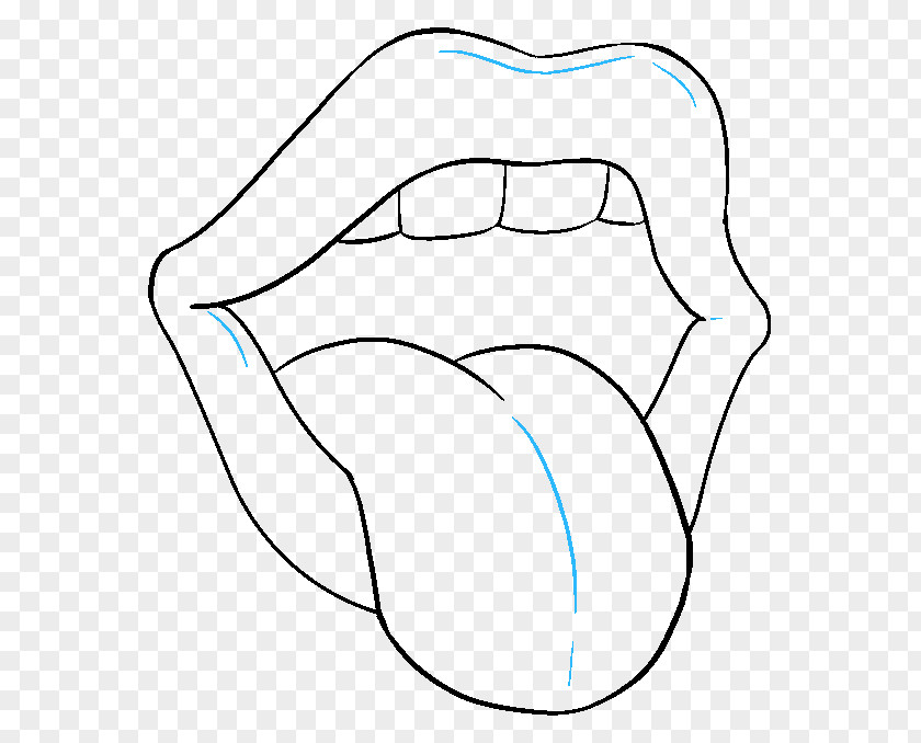 Tongue Drawing Tooth Mouth Lip PNG
