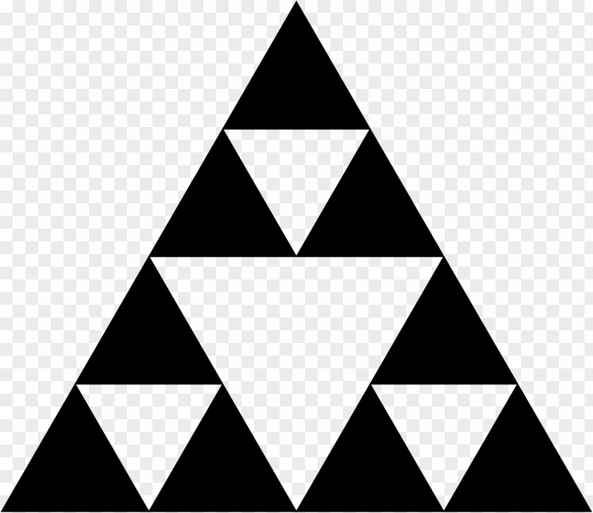 Triangle Sierpinski Fractal Two-dimensional Space Pascal's PNG