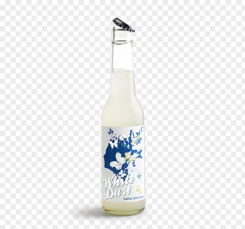 White Dust Glass Bottle Beer Alcoholic Drink PNG