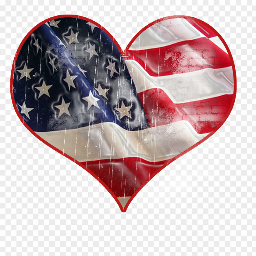 America Flag Of The United States Heart PNG