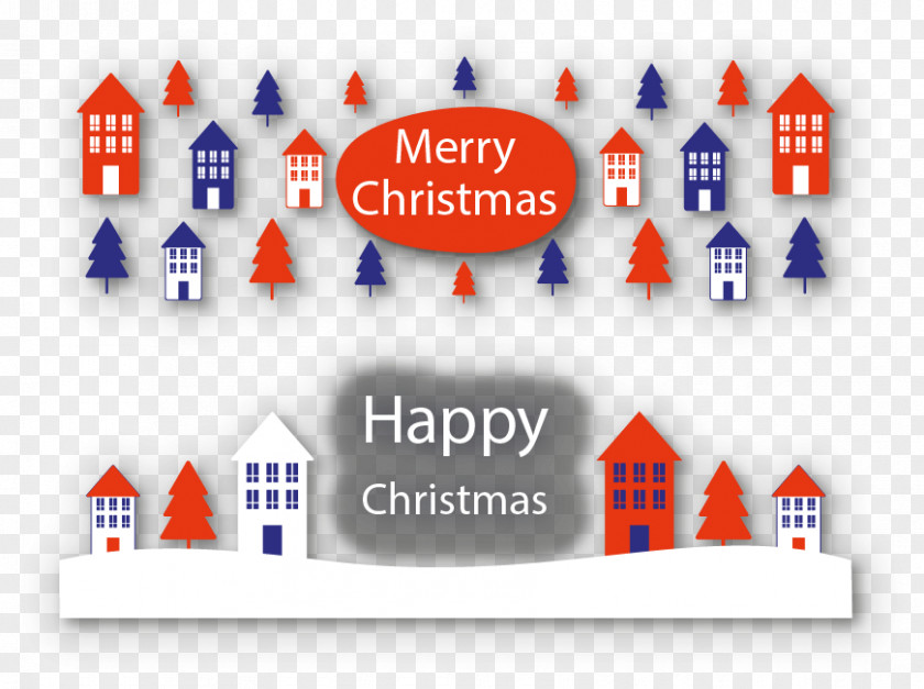 Christmas Red And Blue Banners Banner PNG