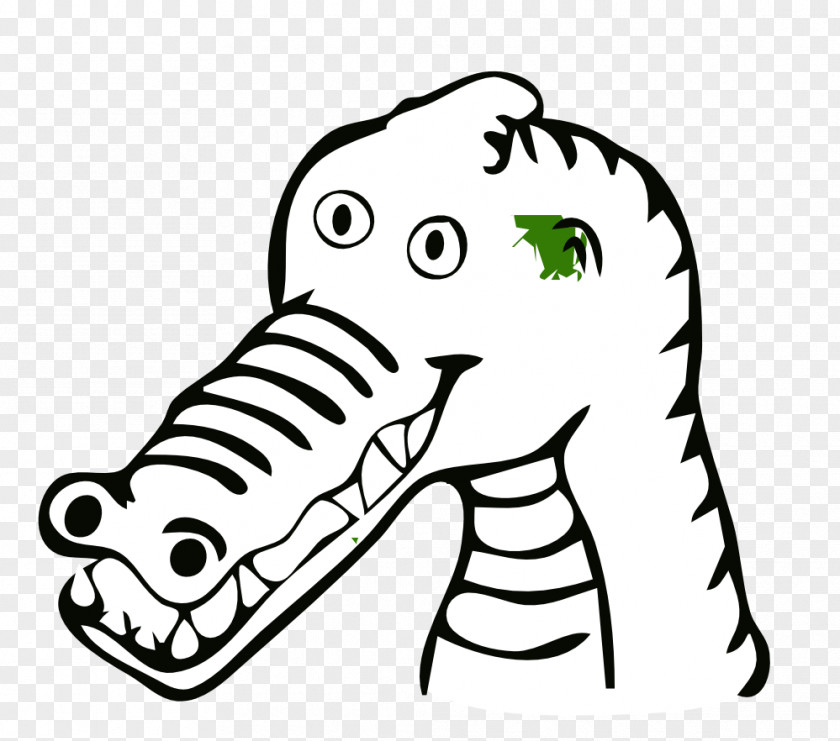 Crocodile Clipart Alligator Indian Elephant Black And White Clip Art PNG