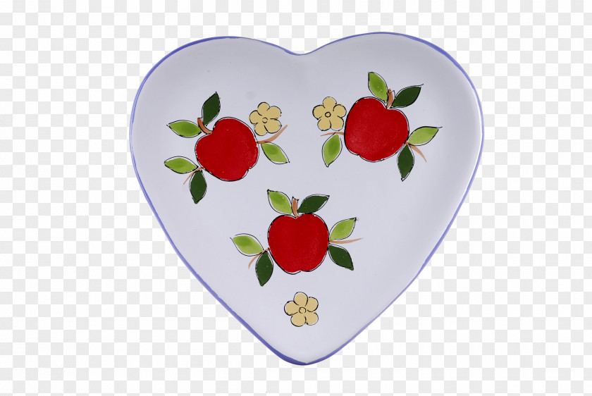 Kis Ceramic Porcelain Handicraft Heart Strawberry PNG