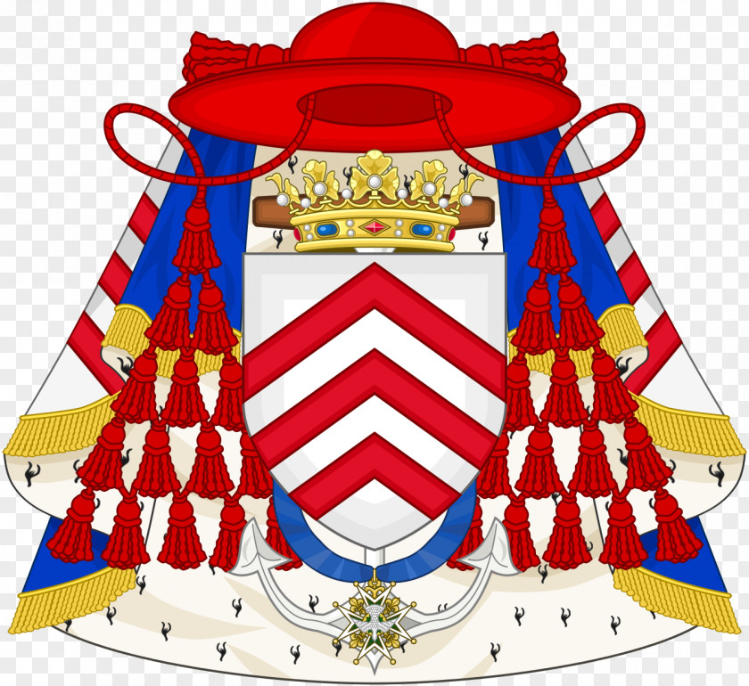 Fronsac Duke Of Richelieu Cardinal Coat Arms Chevron PNG