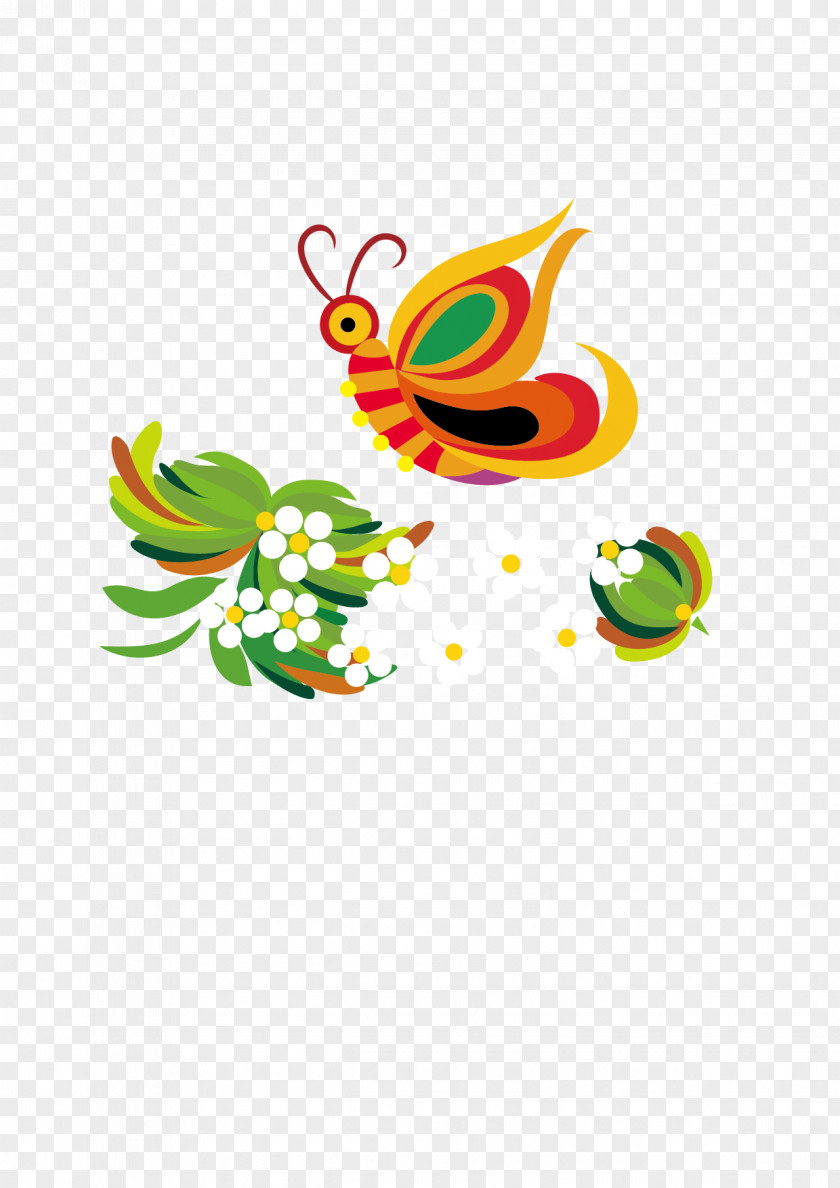 Vector Weeds And Bees Clip Art PNG
