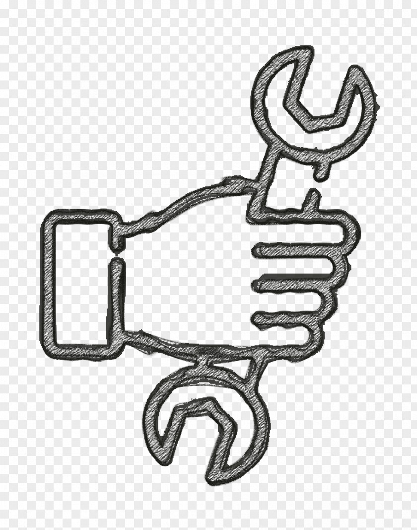 Car Garage Icon Fix Holding Wrench PNG