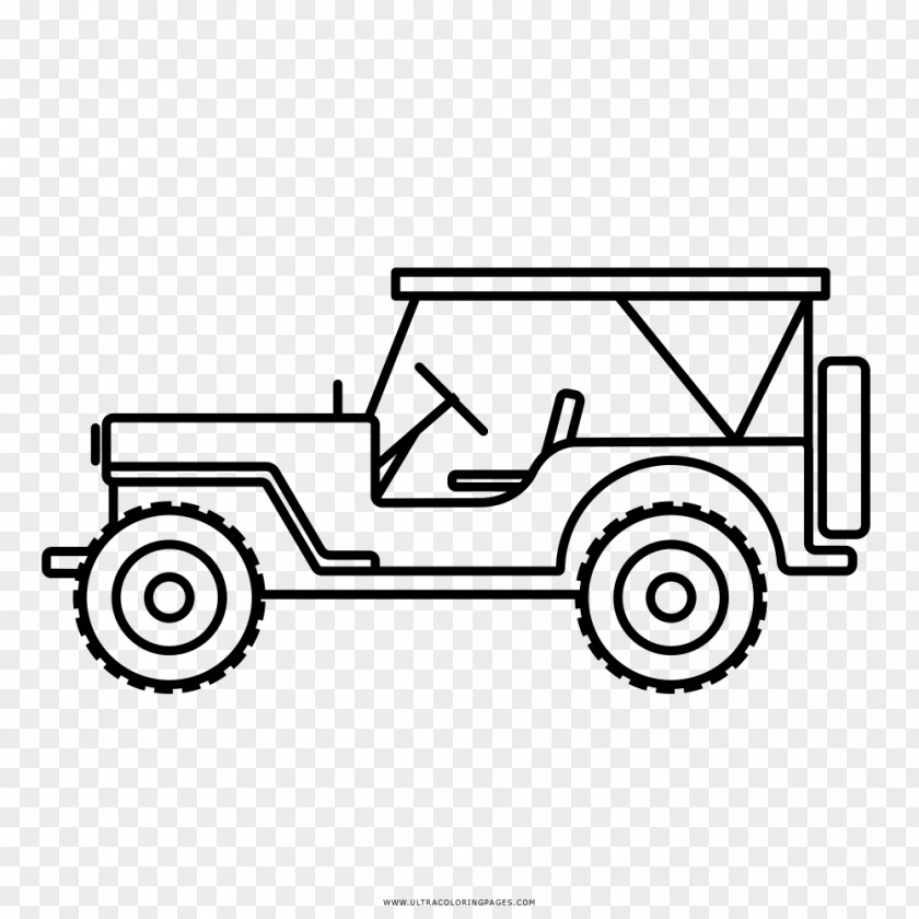 Car Jeep Drawing Mini Sport Utility Vehicle Coloring Book PNG