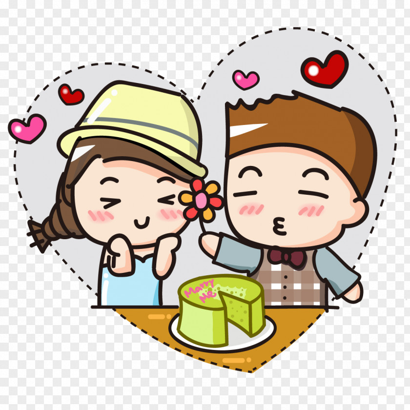 Cartoon Couple Significant Other Illustration PNG