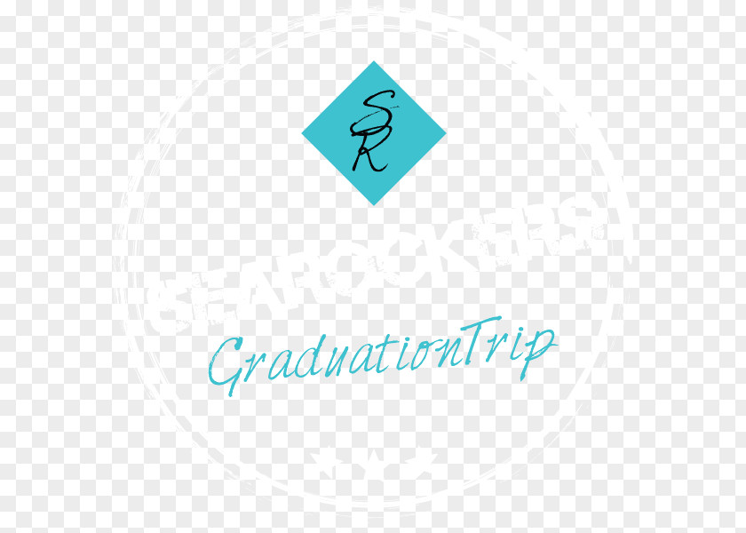 Graduation Trip Logo Turquoise Font PNG