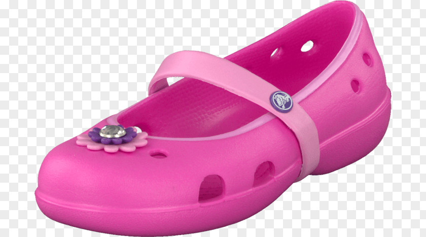 Magenta Flower Shoe Sandal Crocs Child Sneakers PNG