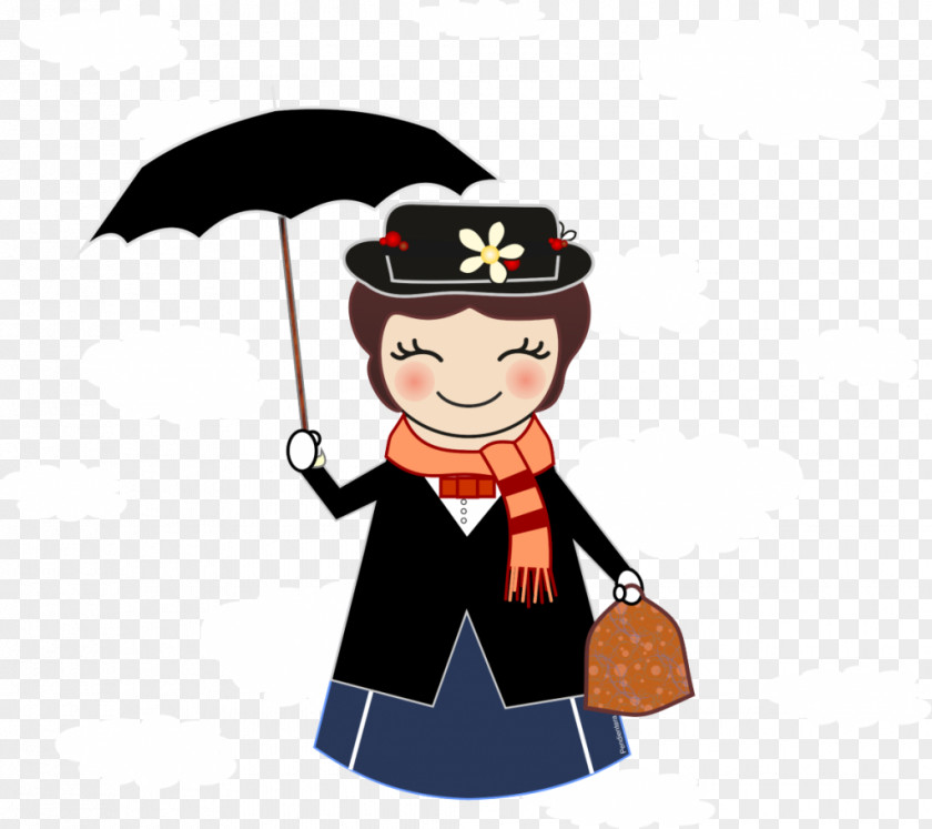 Poppins Mary Illustration Cartoon Drawing PNG